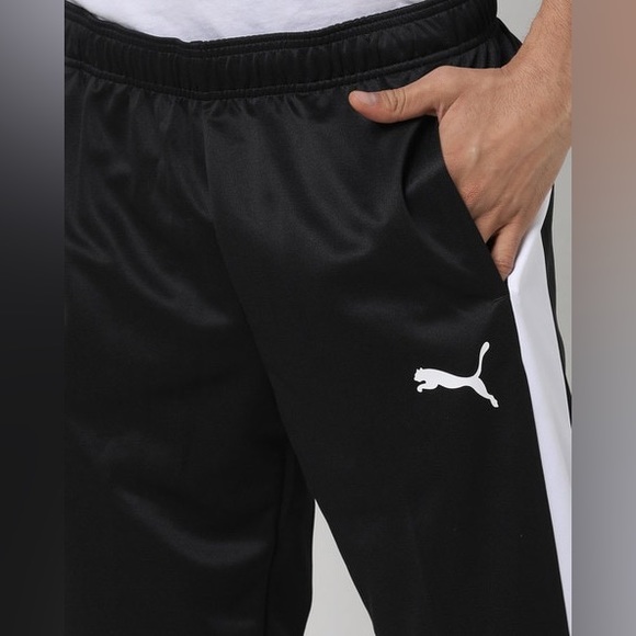 Used Men’s Size Small (29” X30”) Puma Drawstring Contrast Pants In Black/White - Picture 7 of 14
